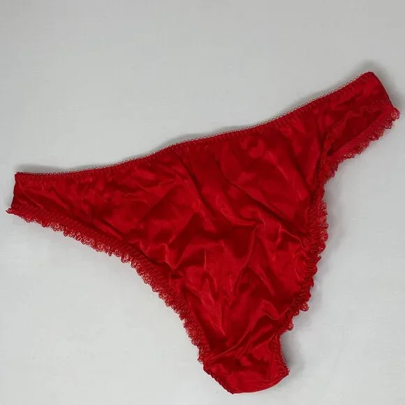 Agent Provocateur Felinda Red Silk Brief AP4 Large - Picture 8 of 11